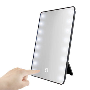Snatched Selection Makeup Vanity Mirror with 16 LEDs with Touch Dimmer Switch Battery Operated. Great for Travel