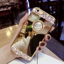 Load image into Gallery viewer, Samsung Crystal Rhinestone Glitter Mirror Phone Case For Samsung S8 S9 S8 Plus S9 Plus with Ring Holder
