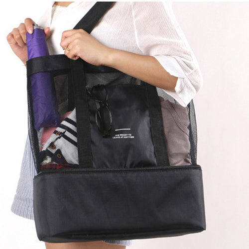 High Capacity Women Mesh Transparent Bag