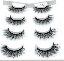 Load image into Gallery viewer, 4 pairs Natural False Lash Extension mink eyelashes for beauty