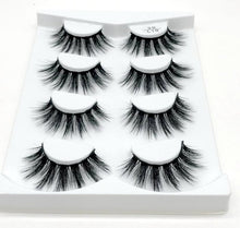 Load image into Gallery viewer, 4 pairs Natural False Lash Extension mink eyelashes for beauty