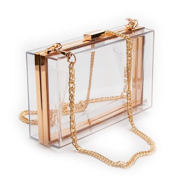 Dropship 2023 Summer Women Clear Transparent Crossbody Bag Female Jelly  Handbags And Purses Acrylic Chain Square Shoulder Bag Bolsos to Sell Online  at a Lower Price