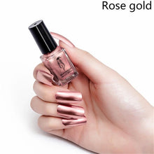 Load image into Gallery viewer, Fashion Mirror Nail Polish Silver Transparent Purple Rose Gold Color 6ML Long-Lasting Nail Polish Girl Cute Nail Decoration Tool