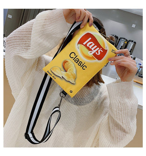 Funny Potato Chips Crossbody Handbag